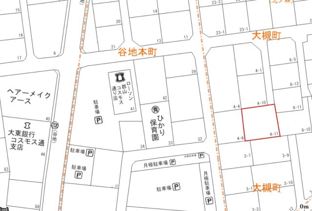 【売地】郡山市大槻町字北ノ林　　　　大成小学校・郡山第７中学校のその他|現地案内図