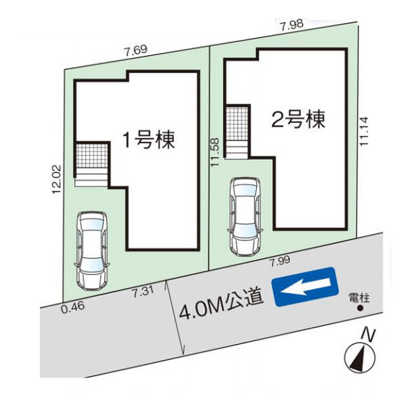 さいたま市北区奈良町　11期　新築一戸建て　グラファーレ　01の区画図|1号棟