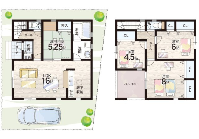 29日(土)30日(日)現地ご見学可能！　伊丹市山田　第3期　新築一戸建ての間取り