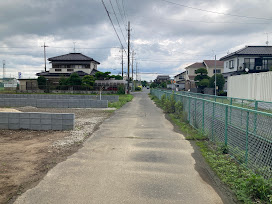 【前面道路含む現地写真】 | 川越市大字萱沼　売地　3号地