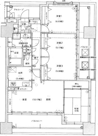 ビバシティ元町の間取り