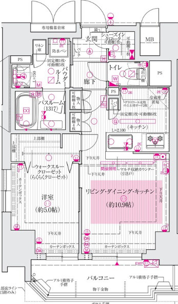 エステムプラザ南船場レジスタの間取り