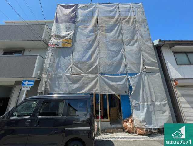 尼崎市梶ケ島　第2期　新築一戸建ての外観|周辺は落ち着いた街並みの住宅地！子育てがしやすい住環境です！まだ未完成ですが、現地でしかわからない事もございます。是非一度ご覧ください。