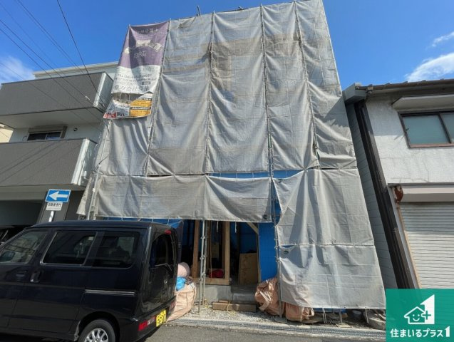 尼崎市梶ケ島　第2期　新築一戸建ての外観|周辺は落ち着いた街並みの住宅地！子育てがしやすい住環境です！まだ未完成ですが、現地でしかわからない事もございます。是非一度ご覧ください。