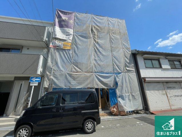 尼崎市梶ケ島　第2期　新築一戸建ての外観|周辺は落ち着いた街並みの住宅地！子育てがしやすい住環境です！まだ未完成ですが、現地でしかわからない事もございます。是非一度ご覧ください。