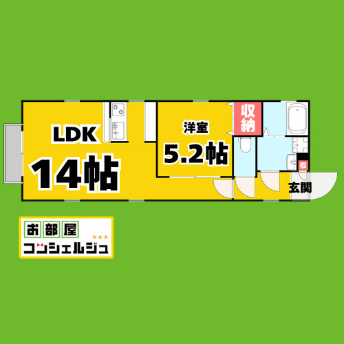 ソレイユ松原の間取り