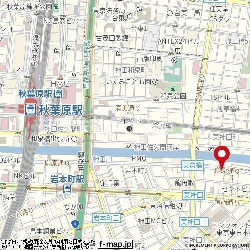 パークウェル神田ＥＡＳＴ弐番館の地図| 