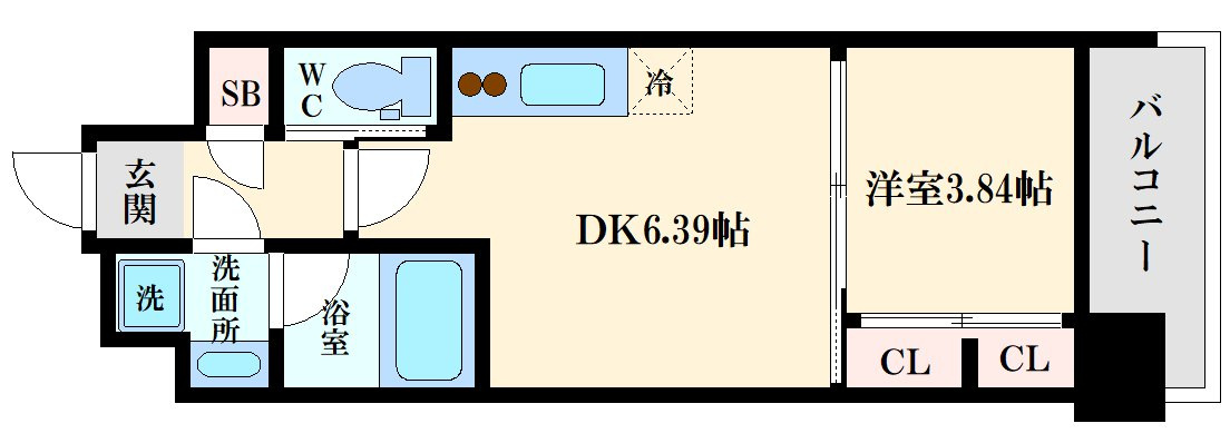 プレジオ松屋町の間取り