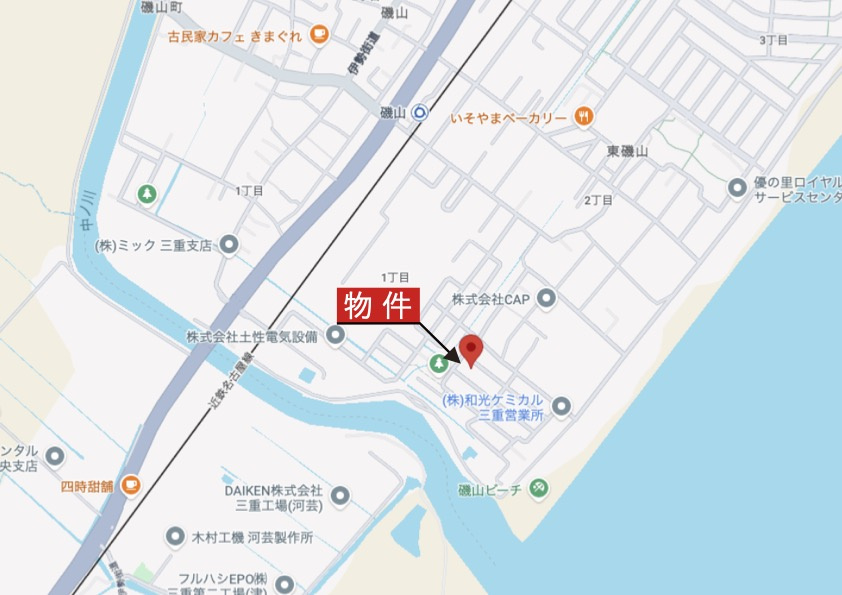 鈴鹿市東磯山1丁目の地図|広域Map