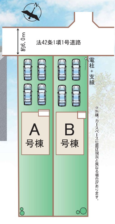 ひたちなか市相金町33番　A号棟　新築戸建の区画図