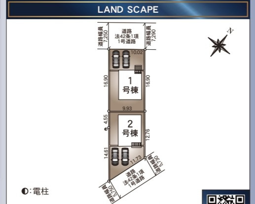 【新築戸建て】秋田市土崎港北第10　2号棟の区画図|本物件は「2号棟」です