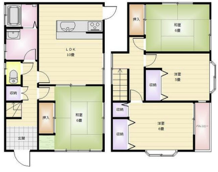 東吉田　中古戸建の間取り