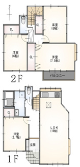 【間取り】 | 【仲介手数料無料！！】多摩市連光寺4丁目　リフォーム予定　中古戸建て　2797万円
