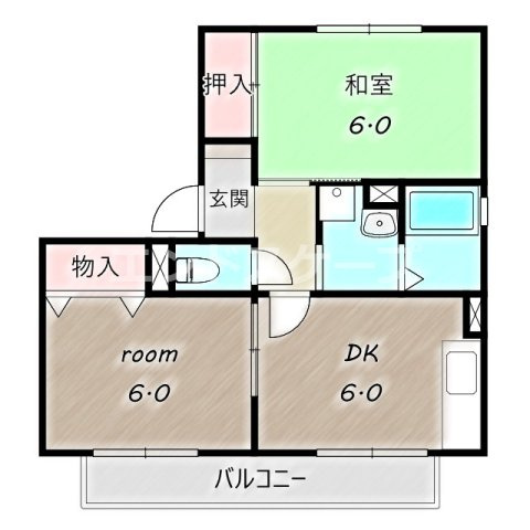 ハイツ・ヴィオラの間取り|高崎、前橋のお部屋探しはエンドスケープまで！お客様の理想お聞かせ下さい♪