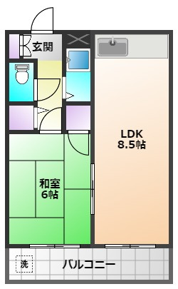 エクスクルーシヴ久留米の間取り