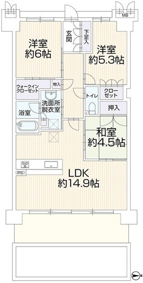 【間取り】 | メイツブラン・ヴェリテ若江岩田 | 【3LDK】室内リフォーム済み☆食洗機・バス追炊機能・浴室乾燥機完備☆住宅あんしん保証による建物状況調査済み☆安心の瑕疵保険（国交省指定）保証付き物件☆ウォークインクローゼットあります♪