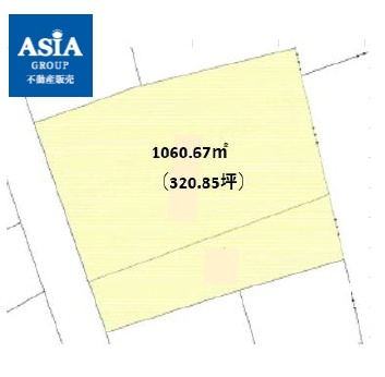 【売地】うるま市宮里の土地図＋建物プラン例
