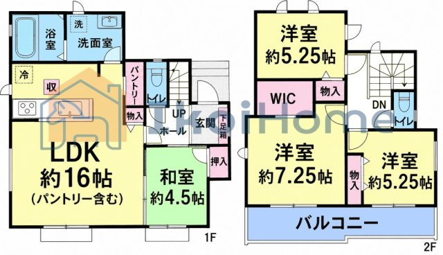神戸市垂水区桃山台2丁目　新築戸建の間取り|【ホームページに現地動画掲載中】●年中無休：当日予約可●1階LDKに隣室して和室があり、便利です！