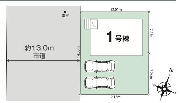 【仲介手数料無料】所沢市下富　１期　全１棟　所沢市の新築住宅なら西武ハウジングの区画図