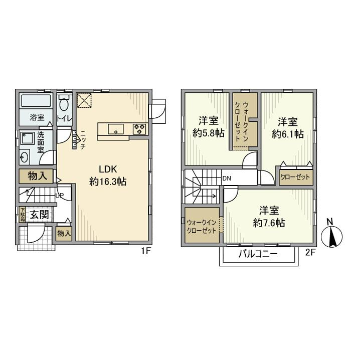柏崎戸建の間取り