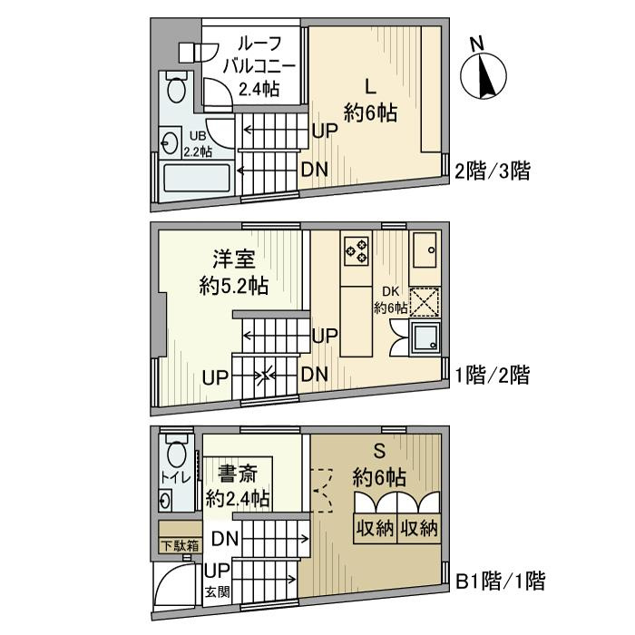 太子堂戸建の間取り