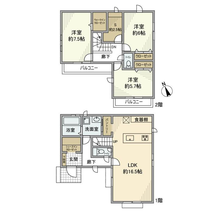 関前戸建の間取り