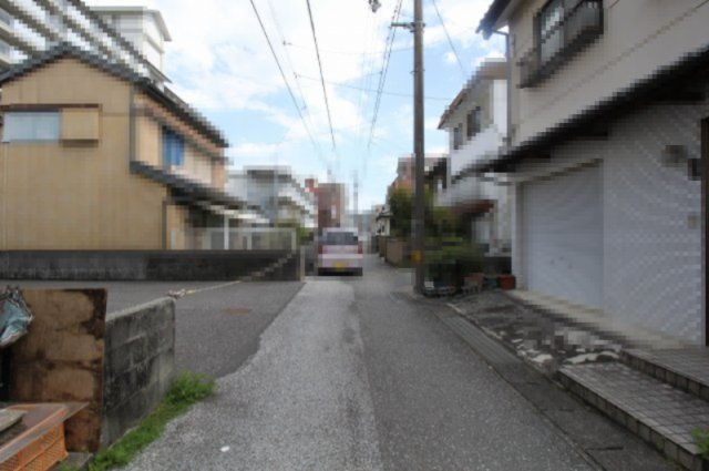 高知市百石町3丁目　新築戸建　⑪の前面道路含む現地写真|南側　公道　3.5ｍ　接面　7.8ｍ