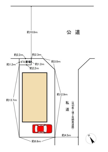 海老名市泉2丁目　中古戸建の区画図