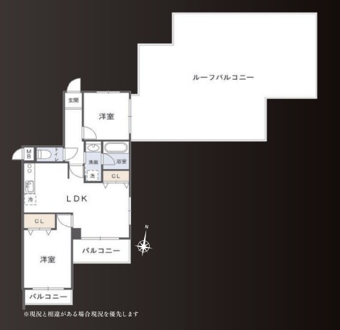 グランヴェルジェ蓮根の間取り|グランヴェルジェ蓮根：最上階・南向き角部屋！全居室に窓が付いており空気の入れ替えが出来る２ＬＤＫリノベーション物件です！