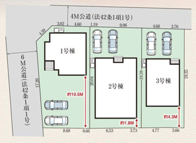 【区画図】 | ＧＲＡＦＡＲＥ　天童市久野本　２号棟 | ★内覧予約でブランド米2kg★