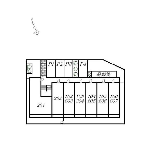 アムール 久々田 の区画図