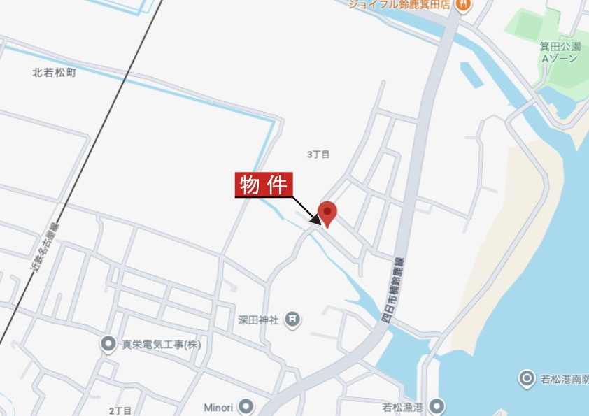 鈴鹿市若松北3丁目《1号棟》の地図|広域Map