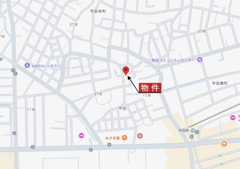 鈴鹿市平田1丁目の地図|広域Map