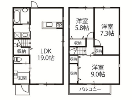 cocoro Gardenの間取り