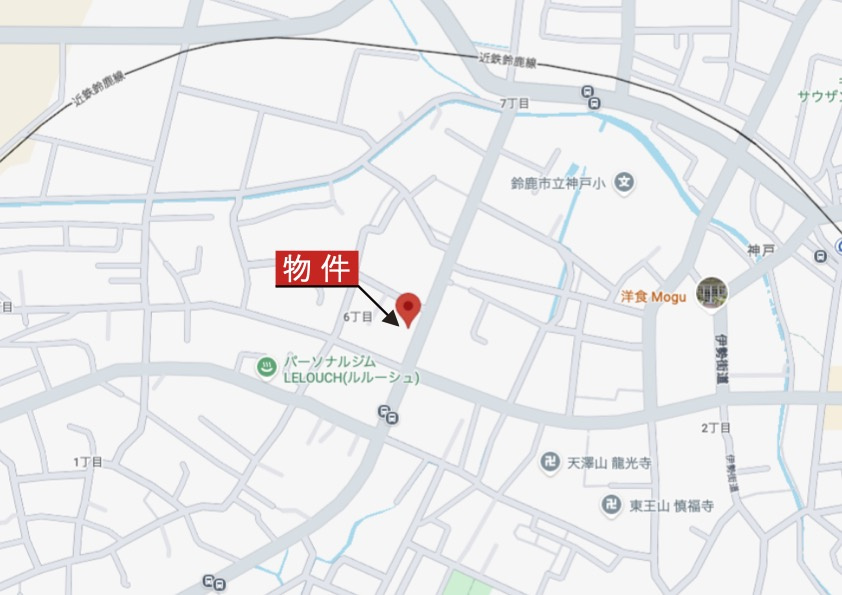 鈴鹿市神戸6丁目の地図|広域Map