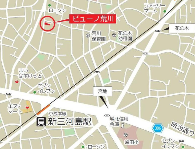 フラワーマンション のその他|周辺地図