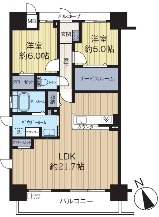 アルファスマート東姫路　　JR「東姫路駅」徒歩14分の間取り