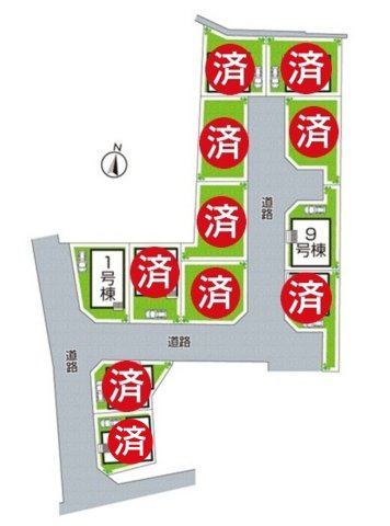 5日(土)6日(日)現地ご見学可能！　摂津市鳥飼和道　ラスト2邸の区画図|全12区画