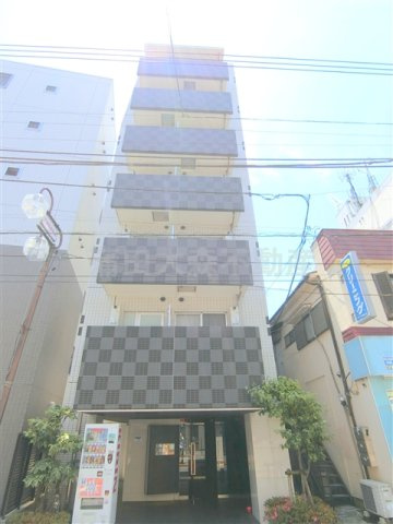 AXAS(アクサス千鳥町アジールコートSta.の外観|2012年8月築　RC鉄筋コンクリート造地上7階建て1R～1LDK総戸数40戸の分譲賃貸マンション　東急池上線千鳥町駅近の東京都大田区千鳥1丁目、東急多摩川線武蔵新田駅も徒歩圏内　