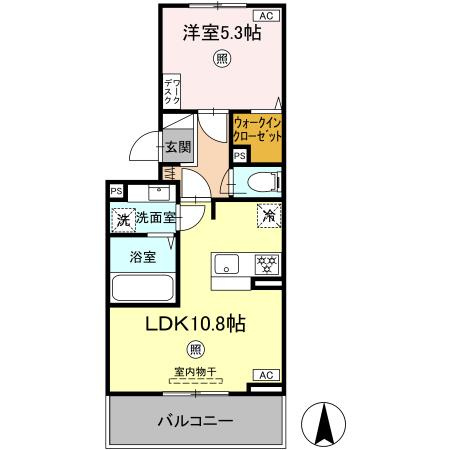 SAKURA　A棟の間取り