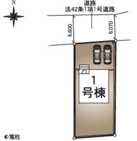 つくば市北条　第2　1号棟の区画図