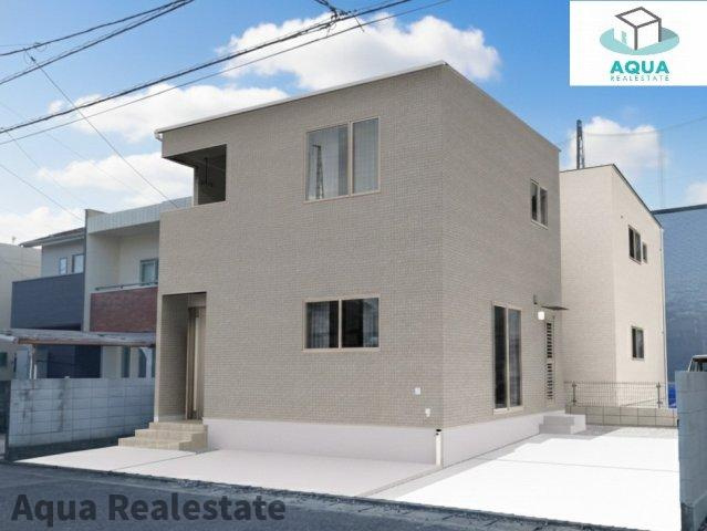 オール電化デザイナーズハウス高松市新北町建売①の外観|おしゃれな外観です