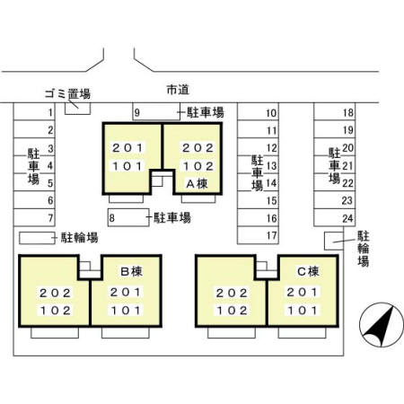サイプレス　ＡＢＣの区画図