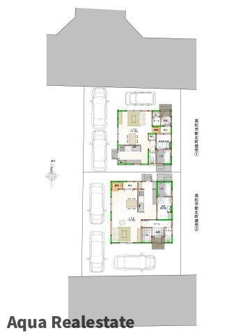 オール電化デザイナーズハウス高松市新北町建売②の区画図
