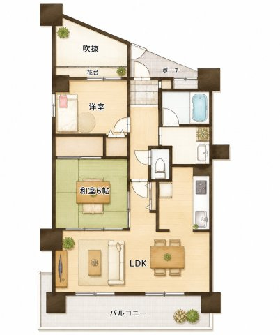 香里グランド日光ハイツの間取り|間取り図はいかがですか？ご希望を叶える間取りですか？リビングの広さは？水回りの位置は？カウンターキッチン？など色々な情報が集約されています。弊社ではリフォームなどのご相談も承っております。