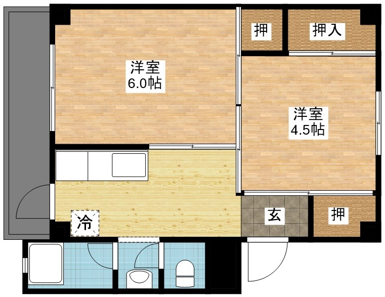 ビレッジハウス末石3号棟の間取り