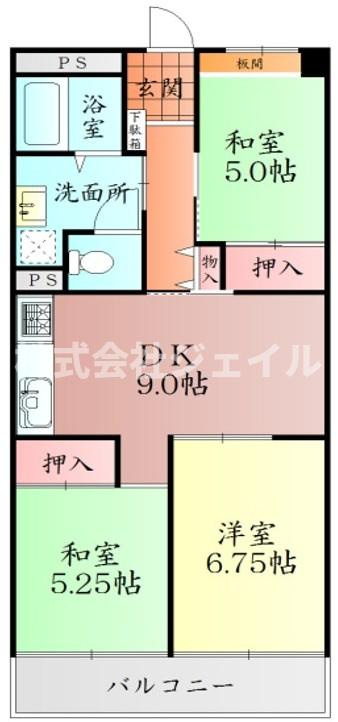 有野16団地　西ビルの間取り