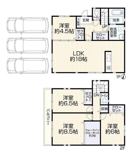 厚木市山際　中古戸建の間取り
