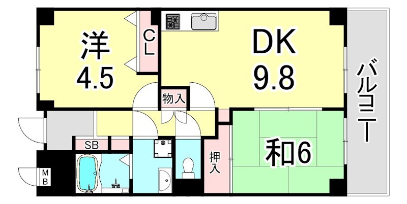 アスプリ西宮の間取り