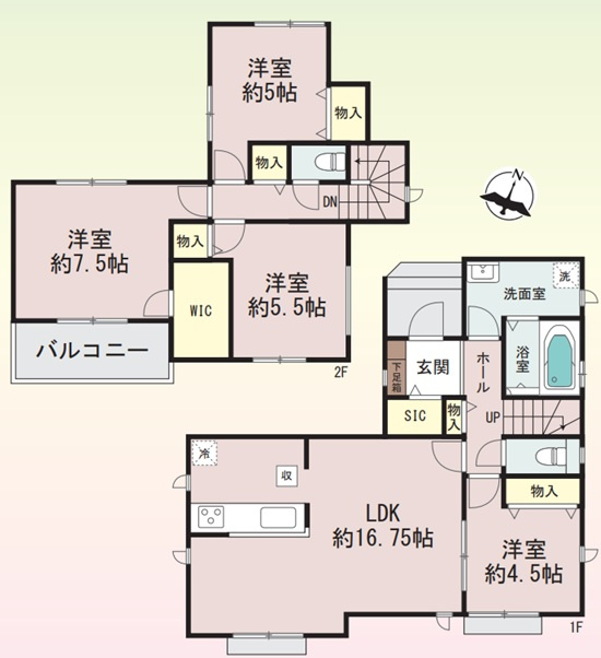神戸市西区北山台2丁目の間取り